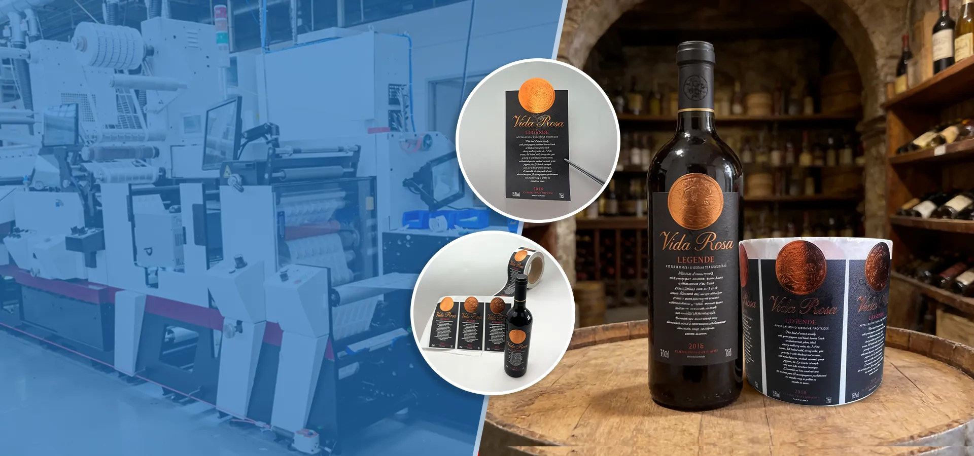 Fabricante de rótulos de vinho na China