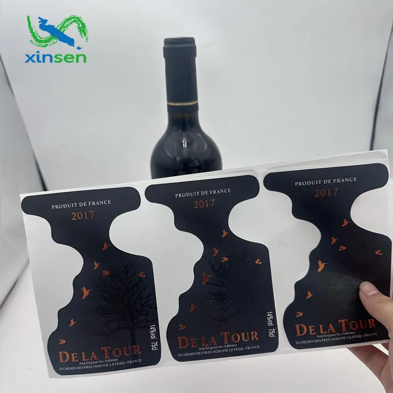 Etiquetas de papel para garrafas de vinho