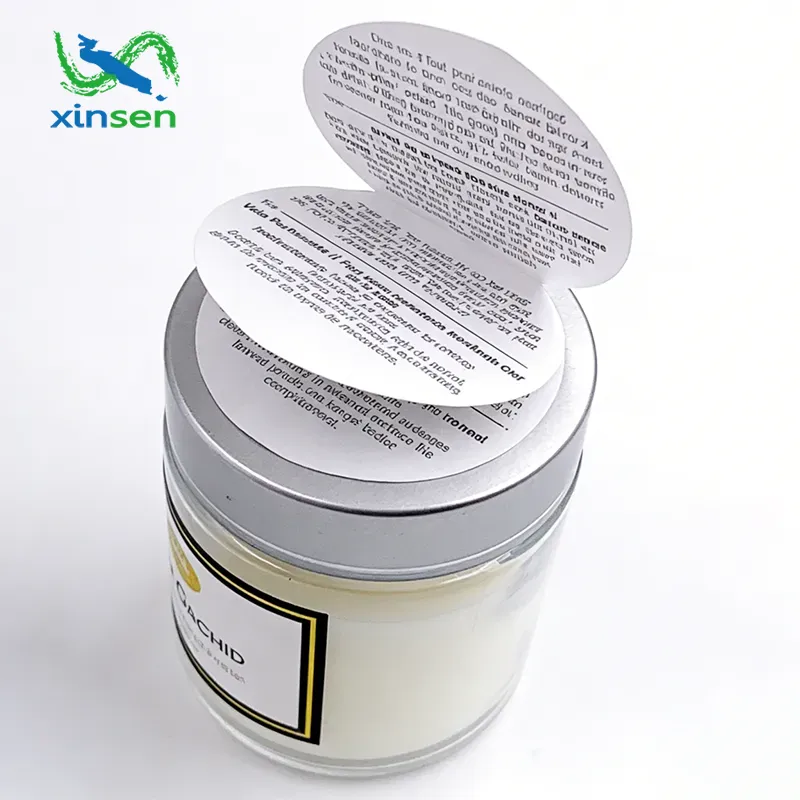 Etiquetas de papel de três camadas