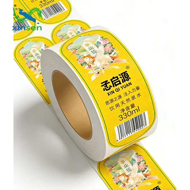 Etiqueta de garrafa de bebida à prova d'água